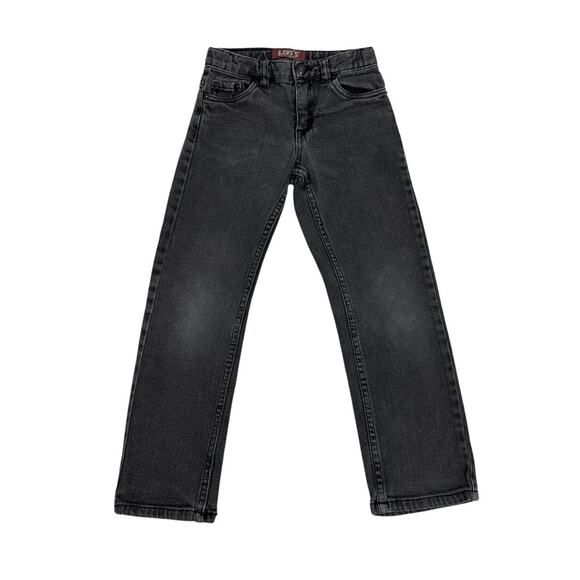 Levi's 511 Red Tag Black Distressed Jeans Size Youth 7 REG - Picture 1 of 3